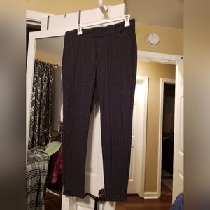 Dark gray plaid skinny pants
